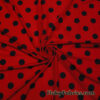 Red Polka Dot Poly Spandex Fabric