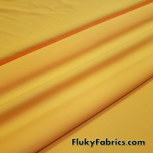 Sunshine Yellow Matte 4-Way Stretch Nylon Spandex Fabric by The Yard