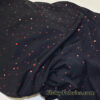 Black ITY Spandex with Red Metallic Sequins Dancewear Fabric