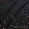 Black ITY Spandex with Red Metallic Sequins Dancewear Fabric