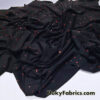 Black ITY Spandex with Red Metallic Sequins Dancewear Fabric