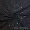 Black ITY Spandex with Red Metallic Sequins Dancewear Fabric