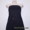 Black ITY Spandex with Red Metallic Sequins Dancewear Fabric