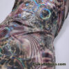 Holographic Animal Print Spandex Fabric Burgundy Gold Colorway Iridescent Foil