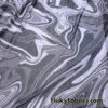Silver Glitter Marble Swirl Stretch Mesh Fabric