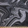 Silver Glitter Marble Swirl Stretch Mesh Fabric