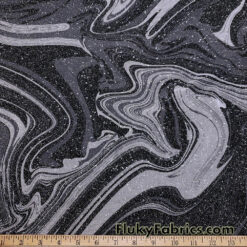 Silver Glitter Marble Swirl Stretch Mesh Fabric @flukyfabrics