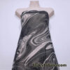 Silver Glitter Marble Swirl Stretch Mesh Fabric