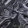 Silver Glitter Marble Swirl Stretch Mesh Fabric