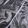 Silver Glitter Marble Swirl Stretch Mesh Fabric
