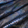 Slick Oil Black Dragon Scales Metallic Foil Velvet Fabric