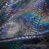 Slick Oil Black Dragon Scales Metallic Foil Velvet Fabric