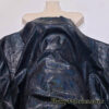 Slick Oil Black Dragon Scales Metallic Foil Velvet Fabric
