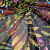 Tropical Floral Stretch Mesh Fabric – Colorful Jungle Leaves & Flowers Print