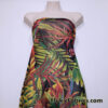 Tropical Floral Stretch Mesh Fabric – Colorful Jungle Leaves & Flowers Print