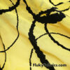 Yellow Black Velvet Circle Mesh Fabric
