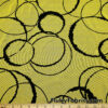 Yellow Black Velvet Circle Mesh Fabric @flukyfabrics