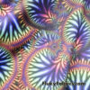 Psychedelic Abstract Circle Nylon Spandex Fabric