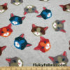 Colorful Cat Faces Cotton Jersey Fabric by the Yard – Slightly Flawed (Sold As Is)