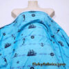 Pirate Print Knit Fabric by the Yard – End of Roll Piece, Sold as is