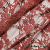 Dark Rust 4-Way Stretch Lace Fabric – Lightweight and Sheer