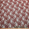 Dark Rust 4-Way Stretch Lace Fabric – Lightweight and Sheer