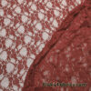 Dark Rust 4-Way Stretch Lace Fabric – Lightweight and Sheer