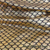 Golden Holo Mermaid Scales Fabric: Gold on Black 4-Way Stretch Nylon Spandex