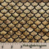 Golden Holo Mermaid Scales Fabric: Gold on Black 4-Way Stretch Nylon Spandex