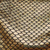 Golden Holo Mermaid Scales Fabric: Gold on Black 4-Way Stretch Nylon Spandex