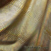 Iridescent Gold Snake Foil on Gold Nylon Spandex 4-Way Stretch