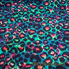 Shades of Green Tie Dye Style Colorful Leopard Print Nylon Spandex Fabric