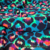 Shades of Green Tie Dye Style Colorful Leopard Print Nylon Spandex Fabric