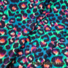 Shades of Green Tie Dye Style Colorful Leopard Print Nylon Spandex Fabric
