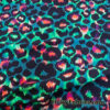 Shades of Green Tie Dye Style Colorful Leopard Print Nylon Spandex Fabric