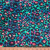 Shades of Green Tie Dye Style Colorful Leopard Print Nylon Spandex Fabric