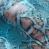 Shiny Blue Snake Skin with Lurex Nylon Spandex Bikini Swimsuit Swimwear Fabric