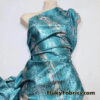 Shiny Blue Snake Skin with Lurex Nylon Spandex Bikini Swimsuit Swimwear Fabric