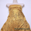 Gold on Gold Sequin Fabric: 4-Way Stretch Poly Spandex, Mini Sequins