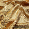 Gold on Gold Sequin Fabric: 4-Way Stretch Poly Spandex, Mini Sequins