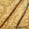 Gold on Gold Sequin Fabric: 4-Way Stretch Poly Spandex, Mini Sequins