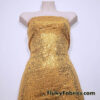 Gold on Gold Sequin Fabric: 4-Way Stretch Poly Spandex, Mini Sequins