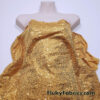 Gold on Gold Sequin Fabric: 4-Way Stretch Poly Spandex, Mini Sequins