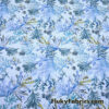 Watercolor Coral Reef Nylon Spandex Fabric by the Yard, Blue Ocean Print Swimwear Fabric