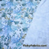 Watercolor Coral Reef Nylon Spandex Fabric by the Yard, Blue Ocean Print Swimwear Fabric