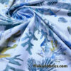 Watercolor Coral Reef Nylon Spandex Fabric by the Yard, Blue Ocean Print Swimwear Fabric